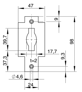 Lappenschließblech Nr. 9599